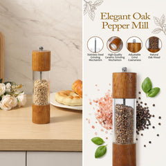 Adjustable coarseness top nut on wooden grinders