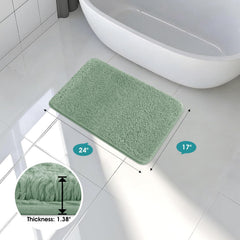 Flurry Non Slip Bath Rug with TPR bottom for safety