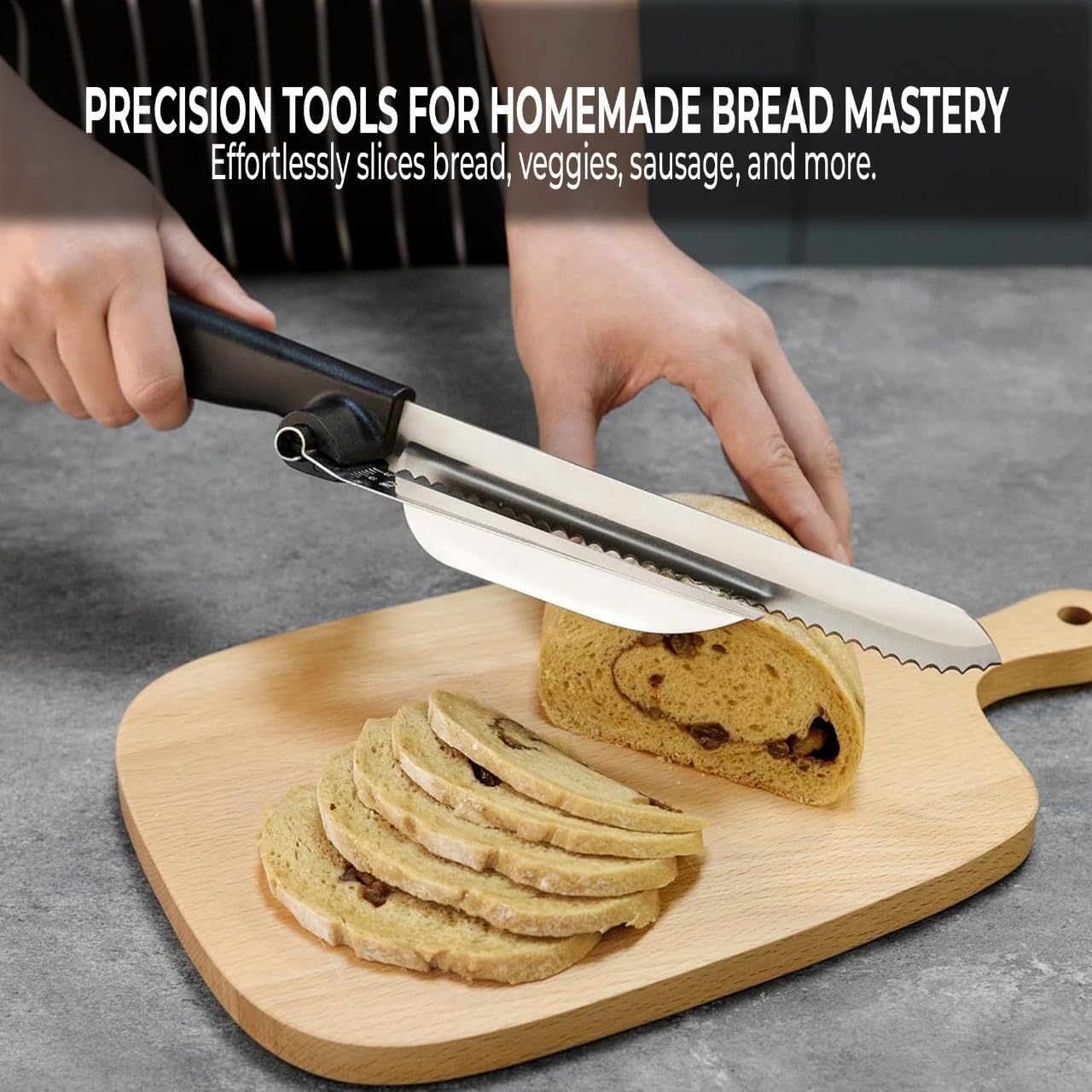 accuStation bread slicing guide set with scoring tool
