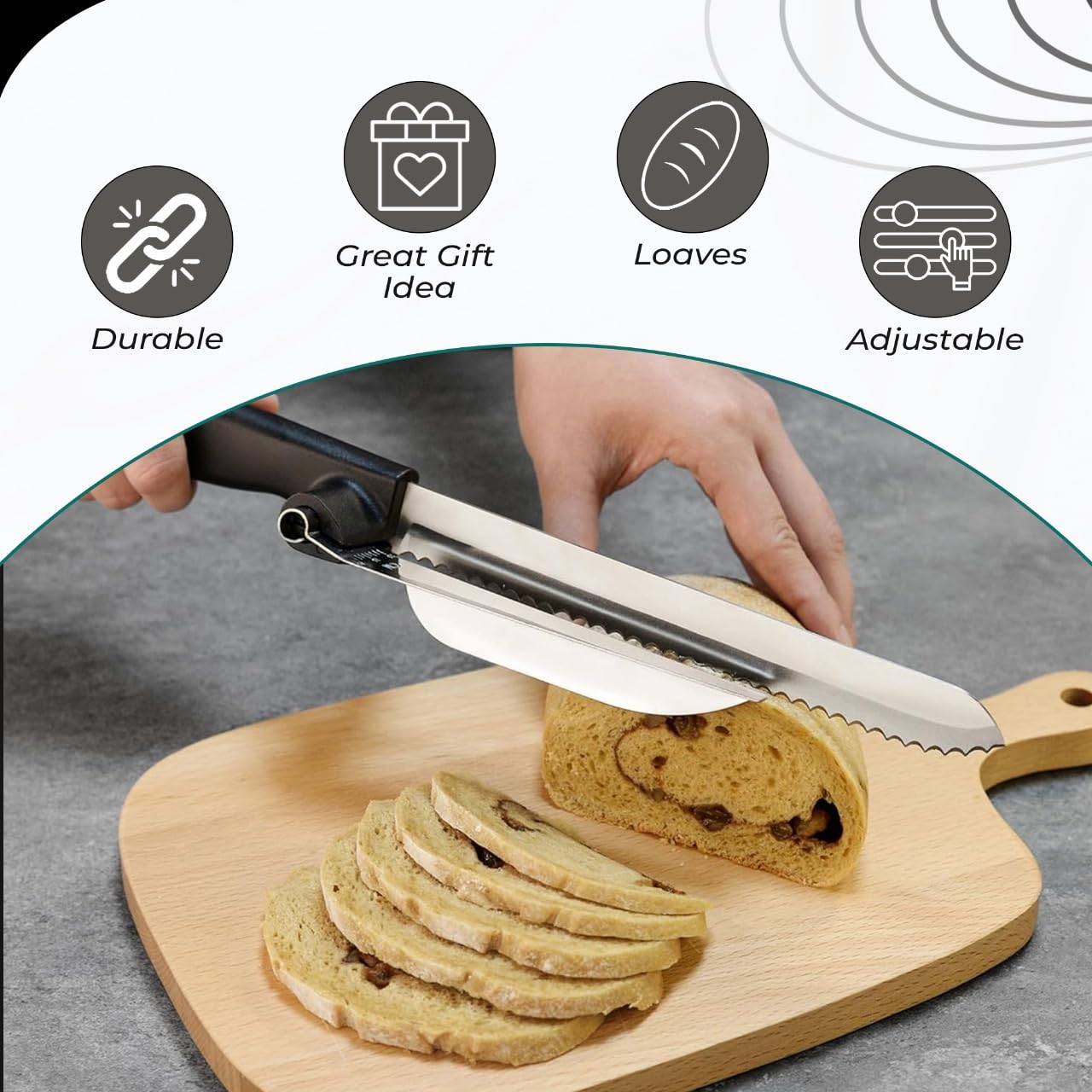 accuStation serrated bread knife for sourdough