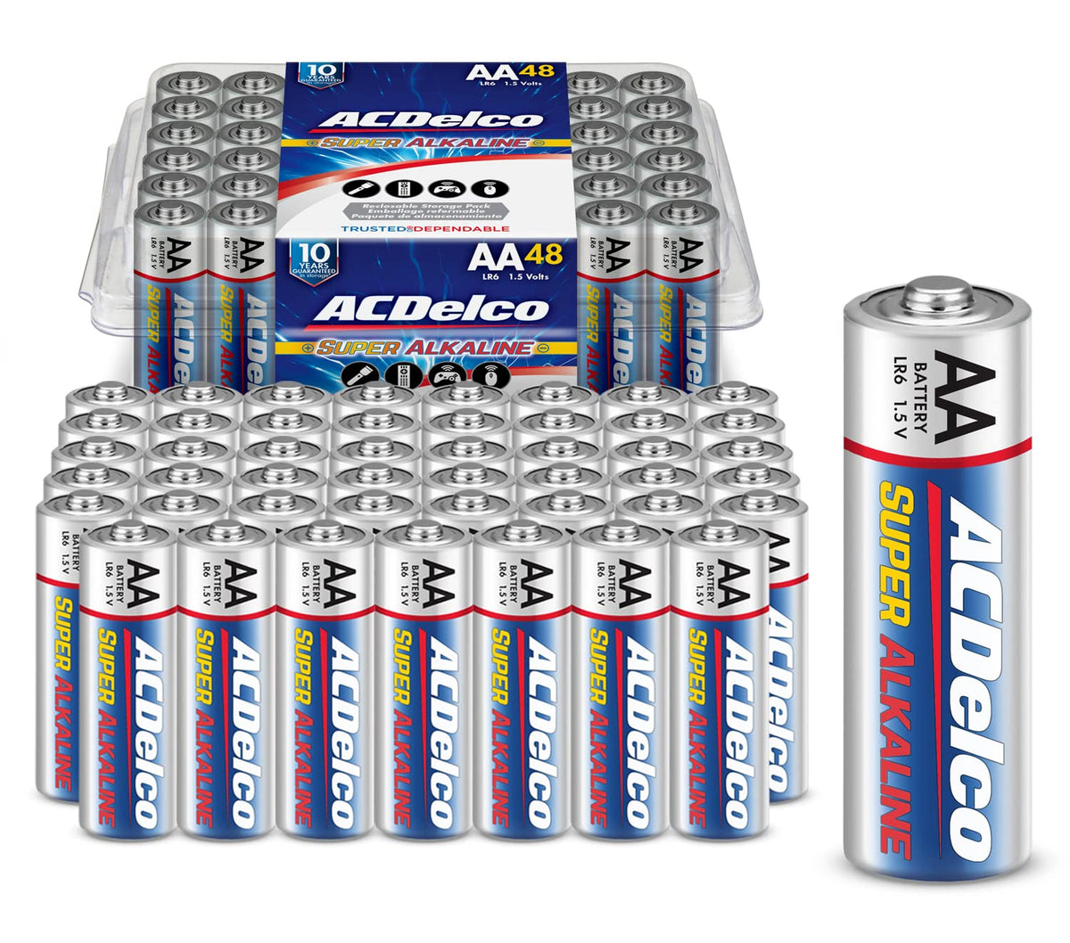 ACDelco 48-Count Double AA Batteries in reclosable pack