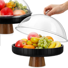 Acellegic 12 inch Mango Wood fruit bowl with lid product image