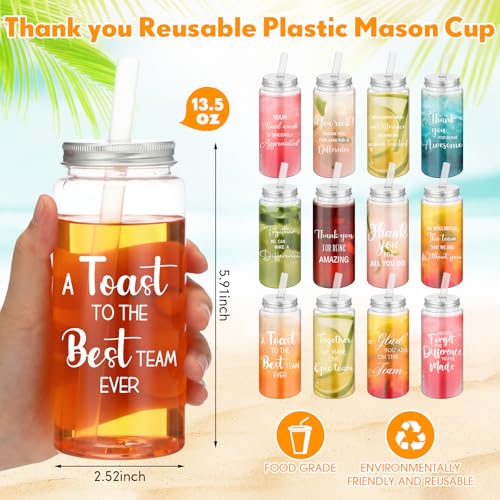 Clear 13.5 oz cups for team recognition by Acellegic