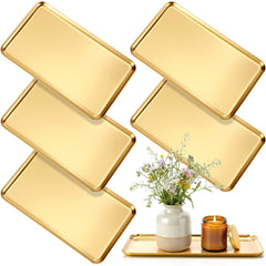Acellegic gold stainless steel serving platters set of six