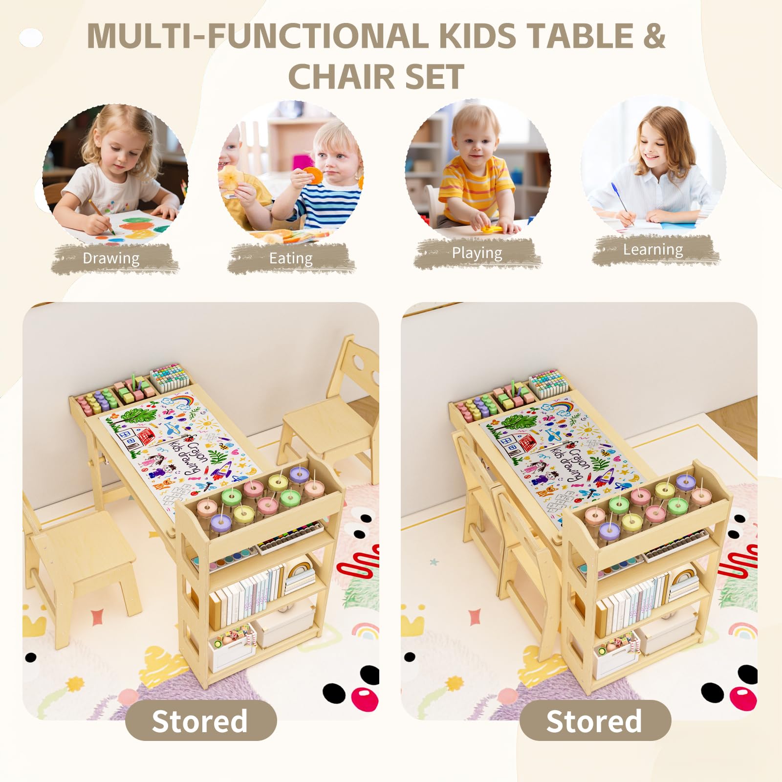 Wipe clean tabletop for arts and crafts