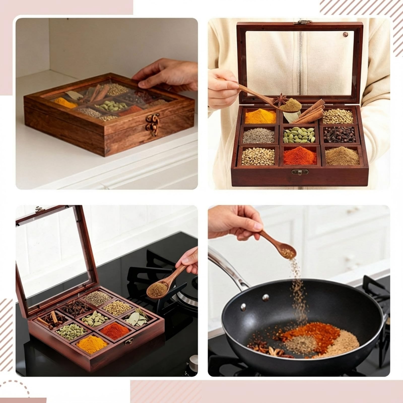 Kitchen storage design featuring AceOrbit spice box