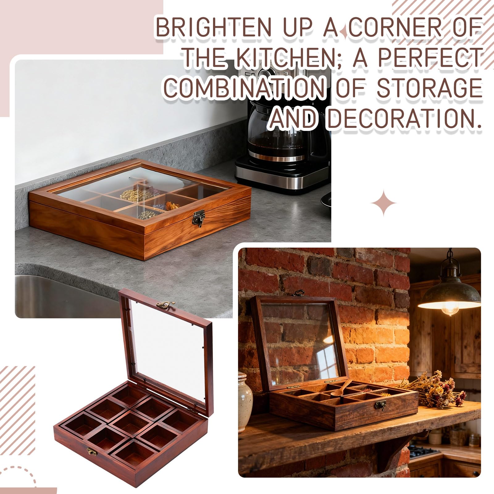 Removable compartments keep spices isolated AceOrbit
