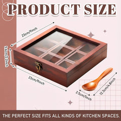 AceOrbit spice box interior showing nine compartments