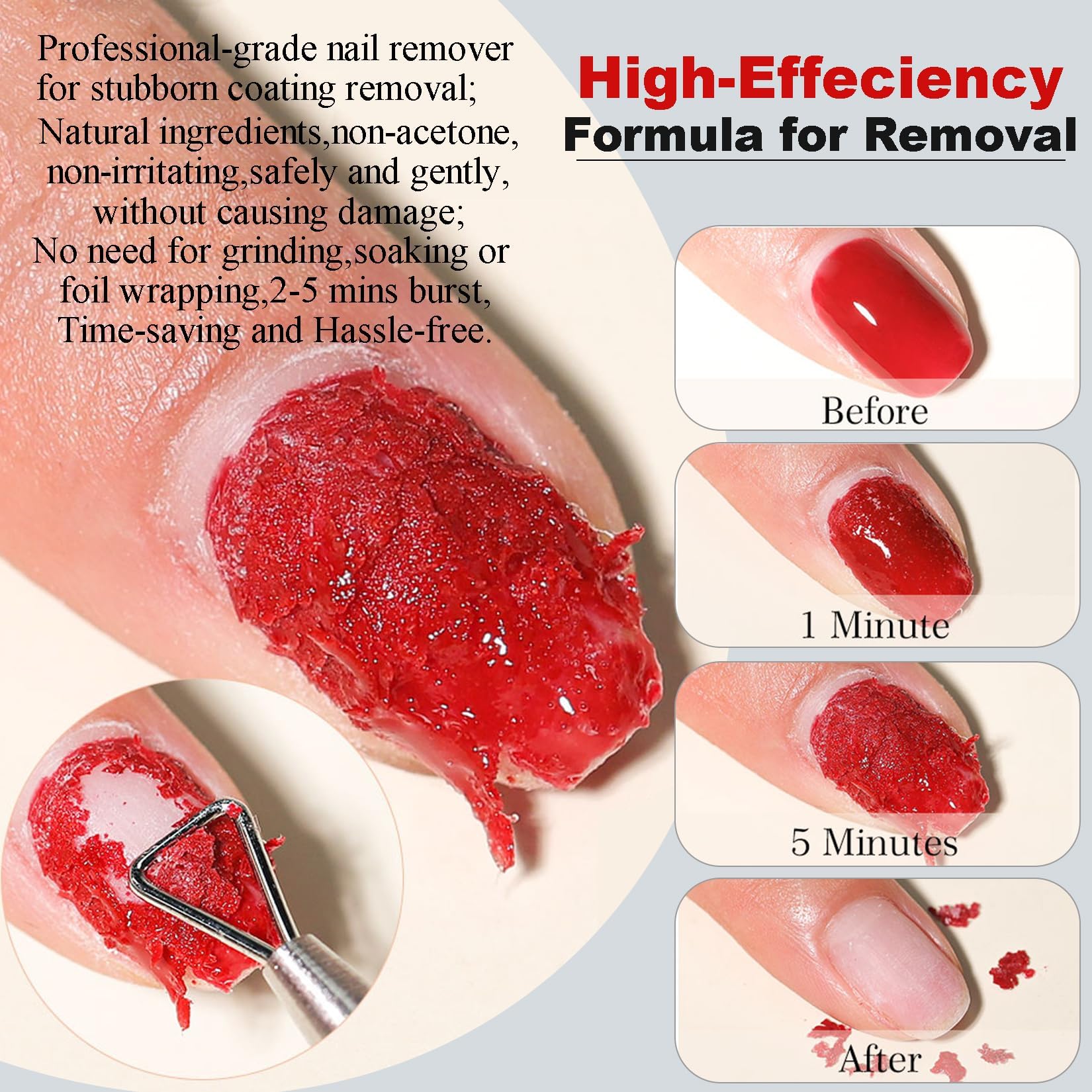 gel polish remover packaging with instructions visible