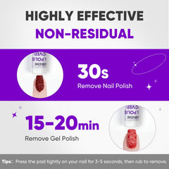 Gel and regular polish removal with OAKDOLCHE 120P acetone pads