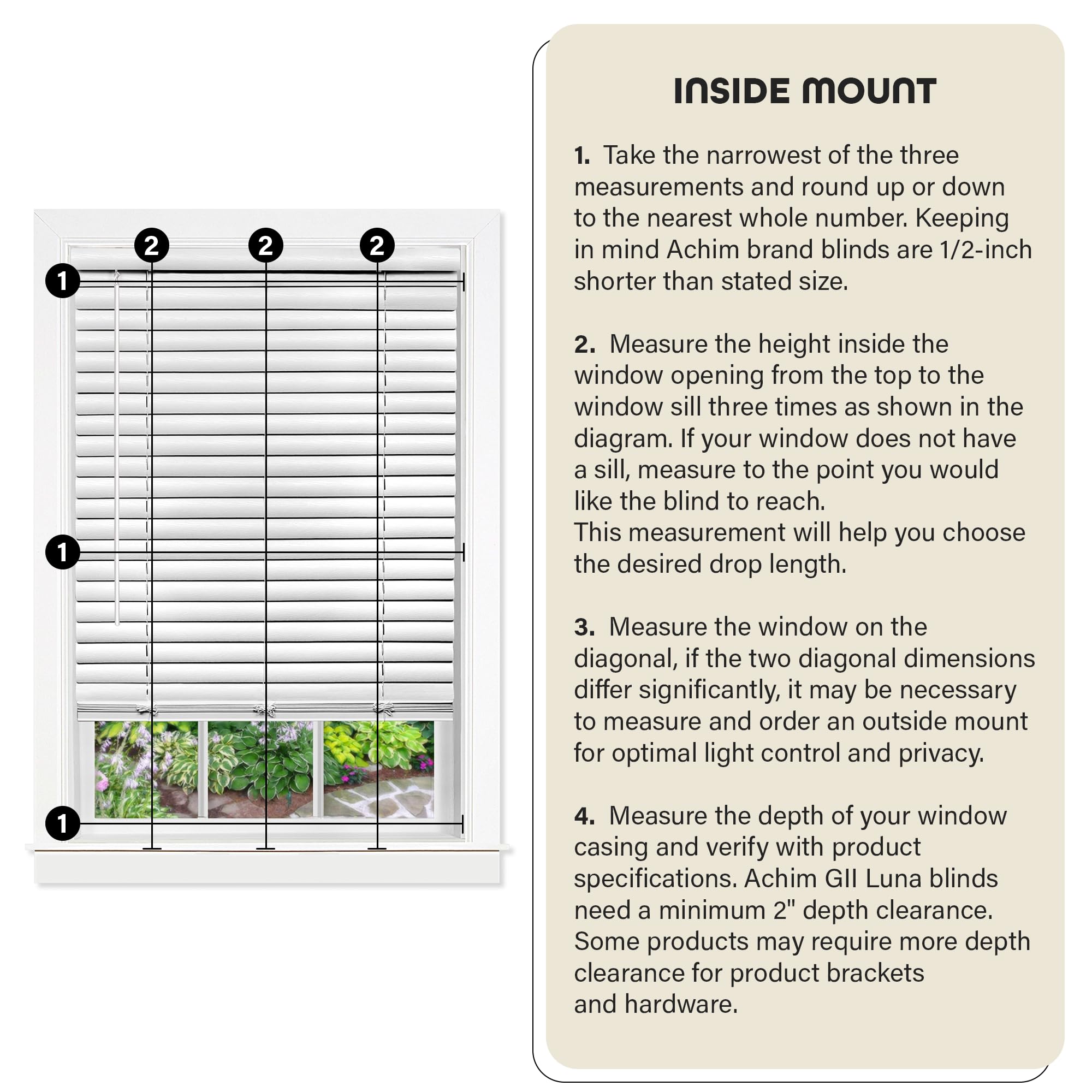 2 inch slat size venetian blind for privacy and light control