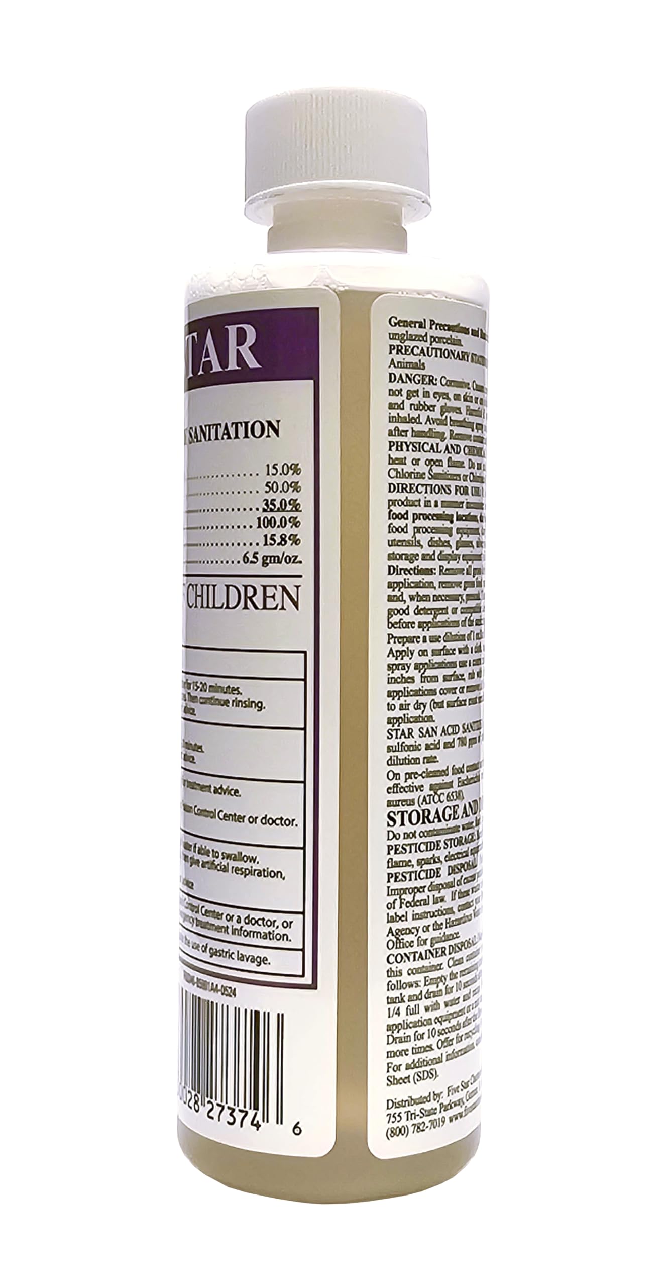 Acid-based high foaming formula Star San