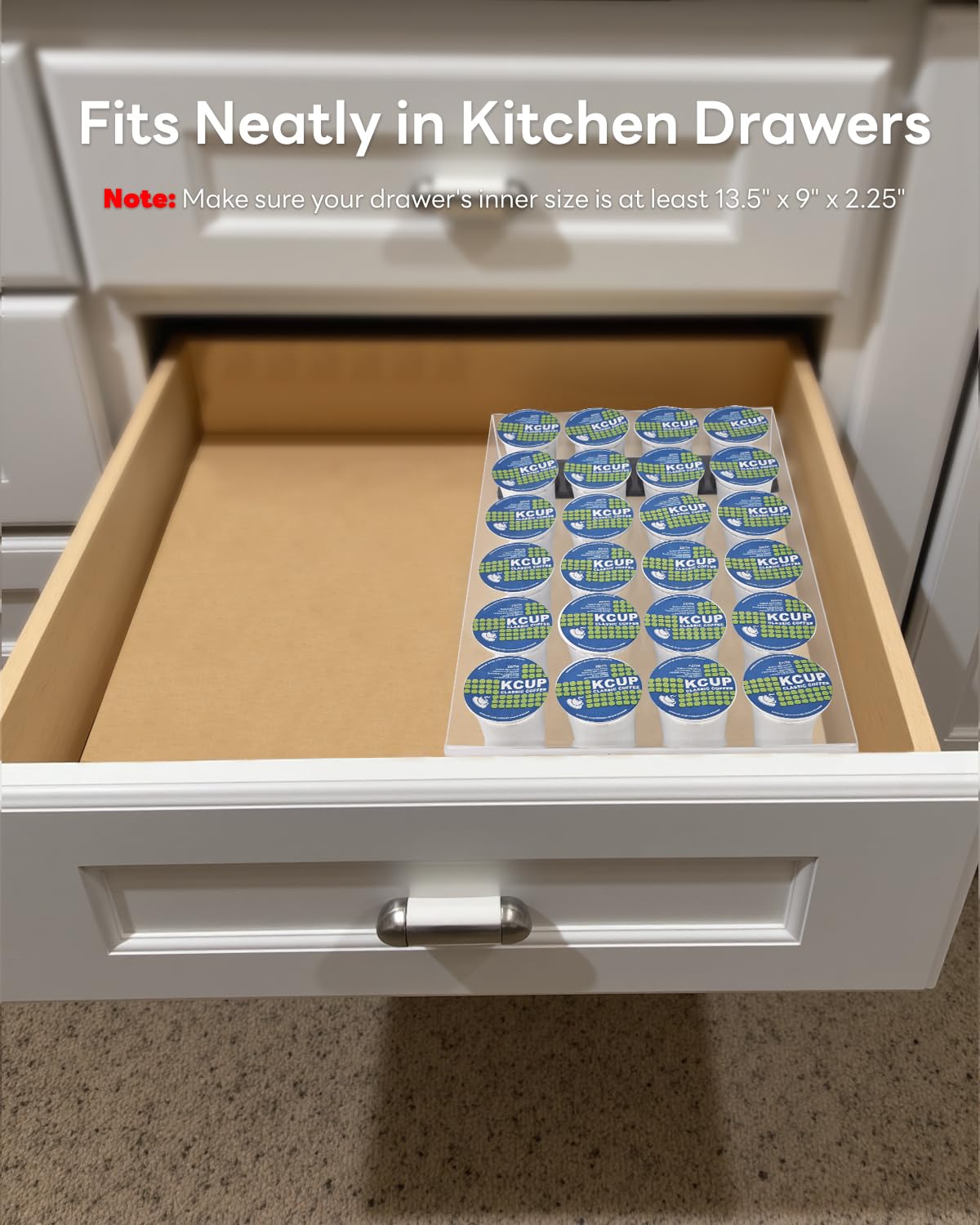 Crystal clear acrylic coffee pod organizer