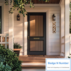 Acrylic digits on weather resistant outdoor address plate