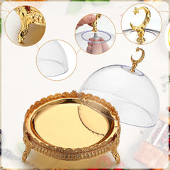 Detachable star and crescent handles on Ramadan Tray