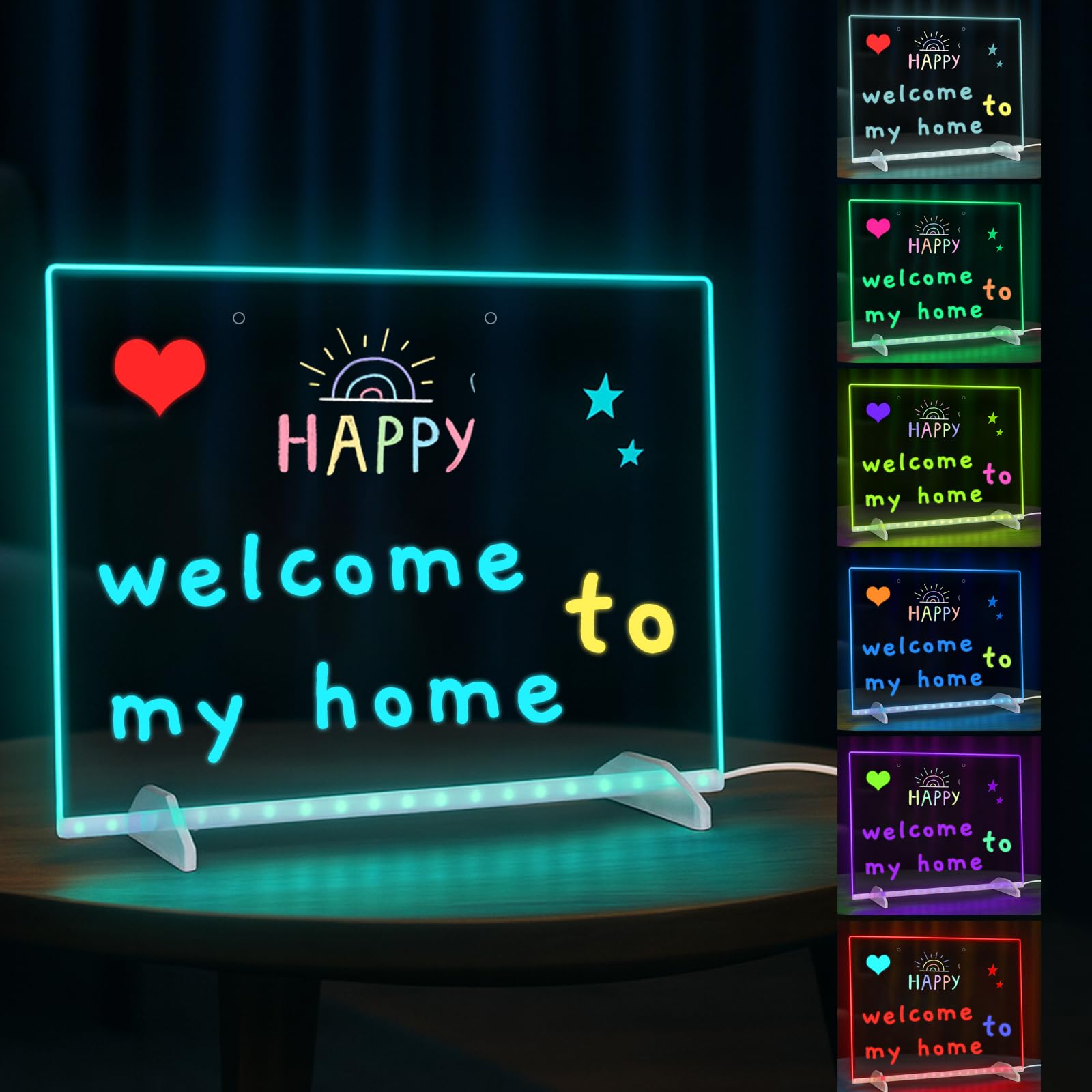 Acrylic exterior of LED Drawing Board with Colors