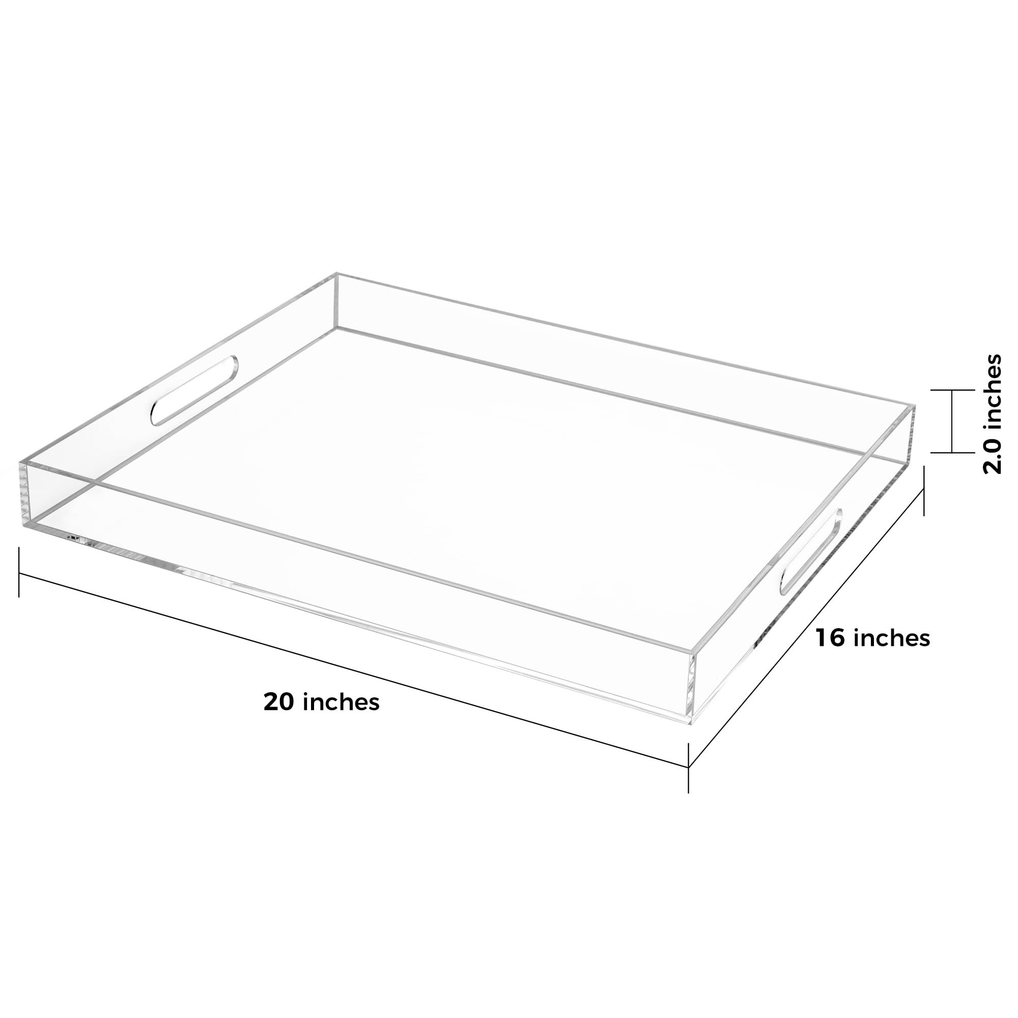 Acrylic ottoman tray multipurpose serving and decor