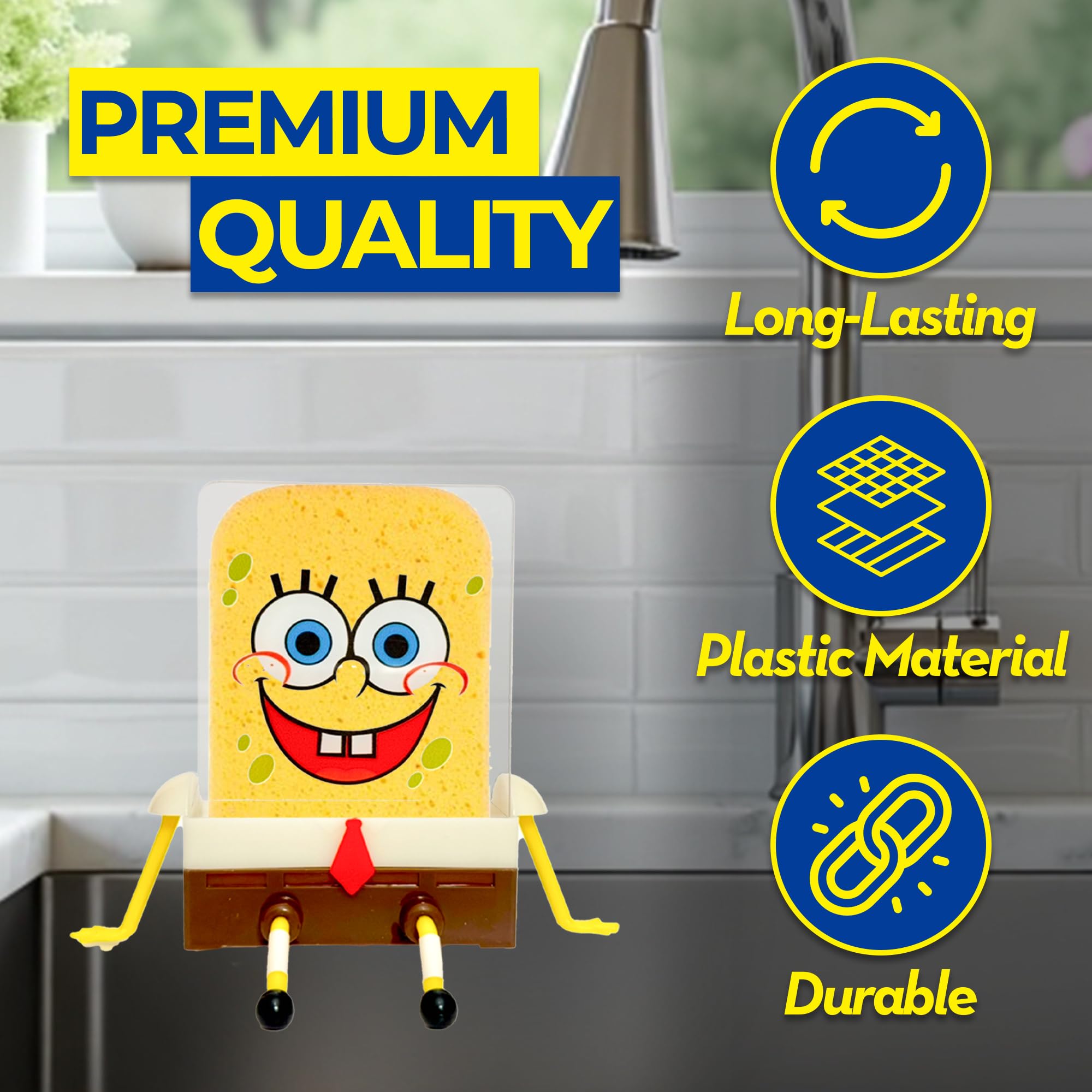 Plastic sponge holder bottom hollow for ventilation