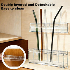 clear acrylic straw holder for cabinet door