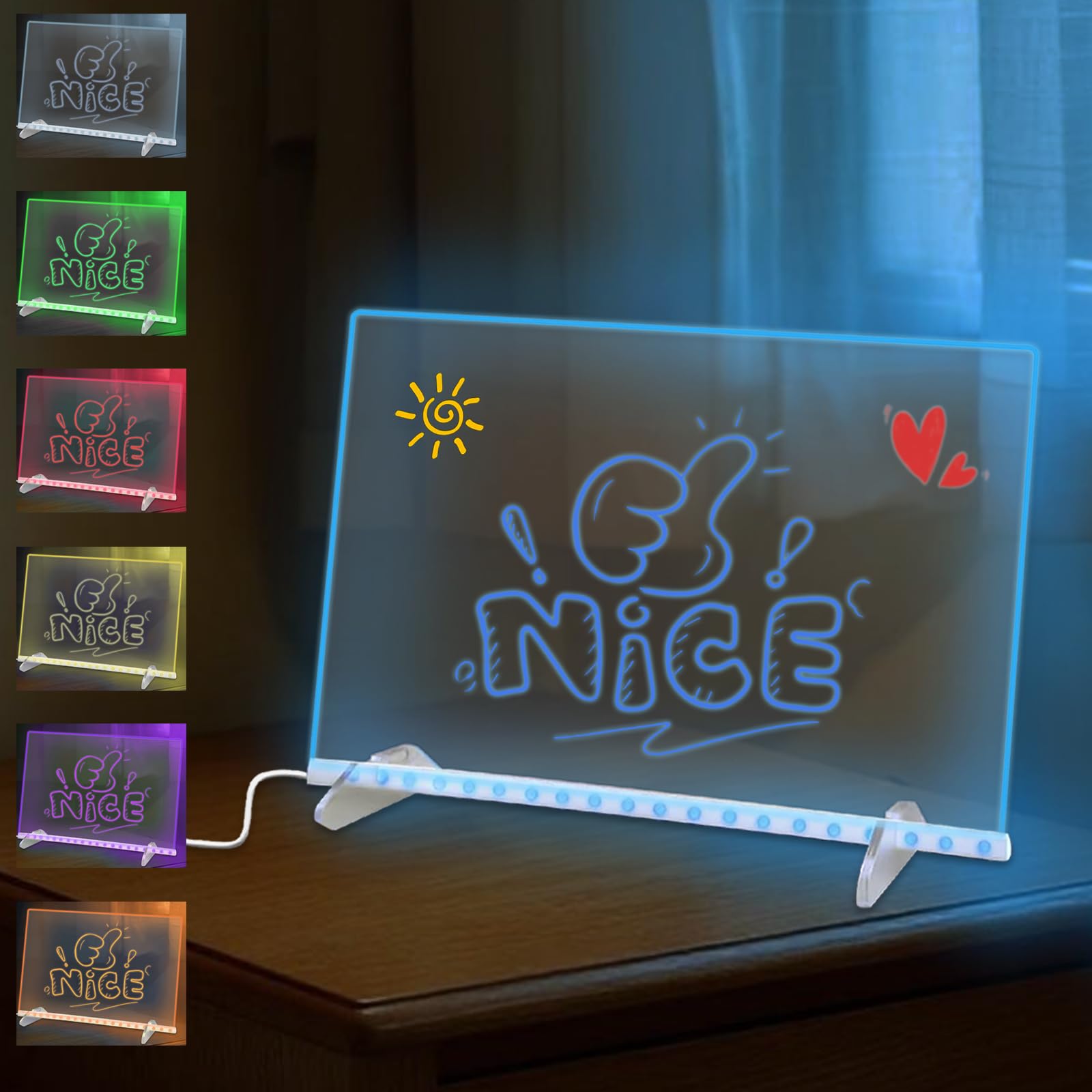 Luminous surface on LED Drawing Board with Colors