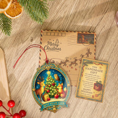 Art Ornament miniature holiday decor piece with timeless motifs