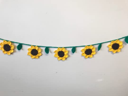 Garland length about 60 inches with leaves along the chain