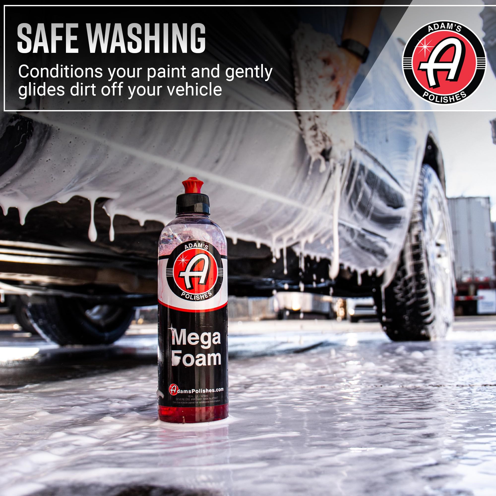 Wax sealants and ceramic coating safe Adam’s Mega Foam Car Wash Soap