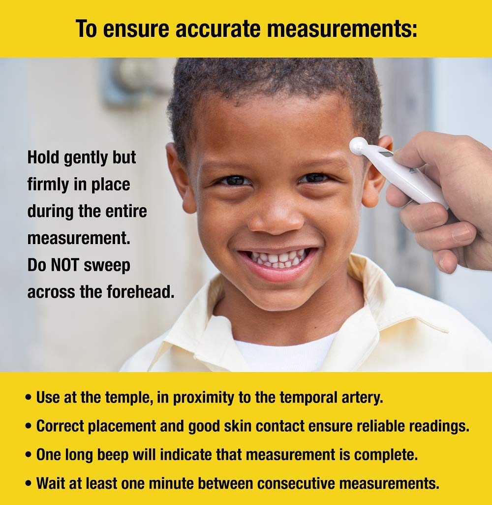 Adtemp 427 temple thermometer for home or clinic use