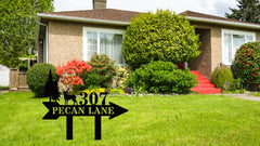 Address numbers for house metal sign design