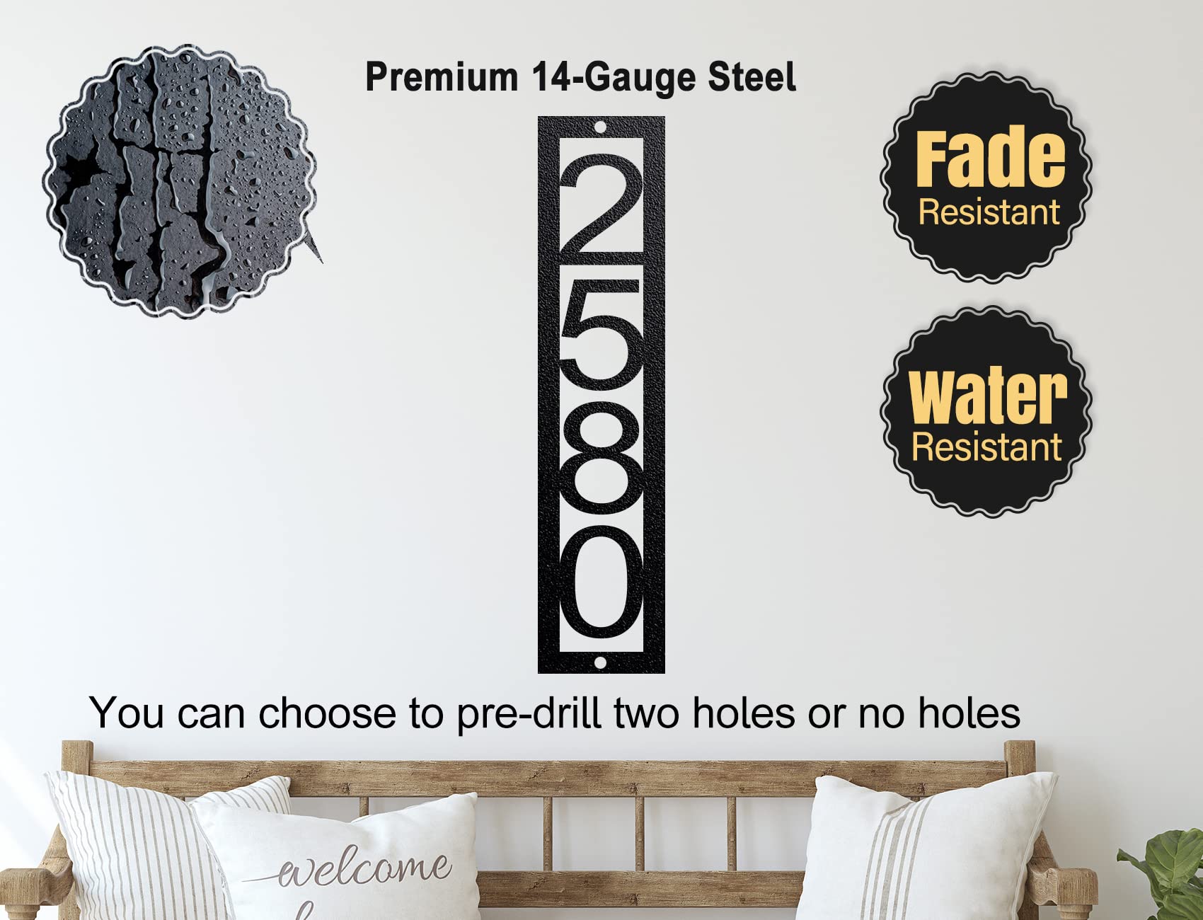 Customizable address marker for home exterior