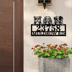 Durable metal address sign for home exterior