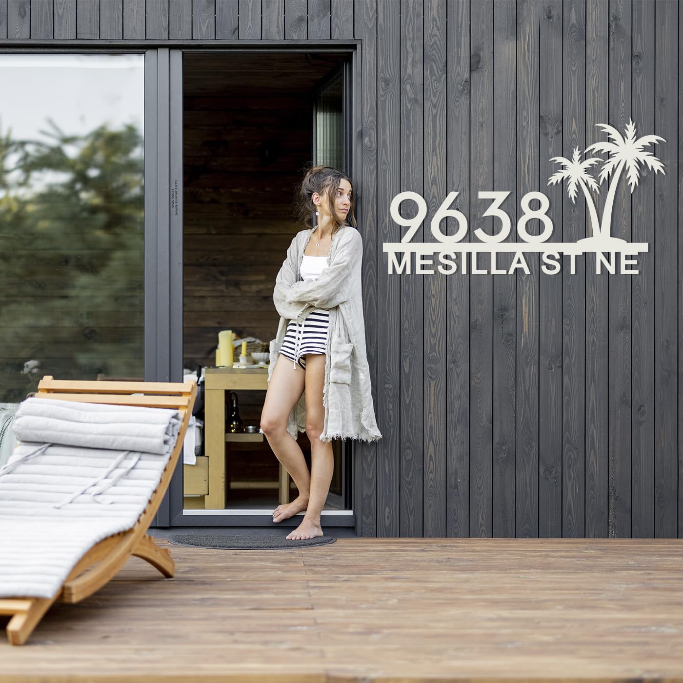 Address yard sign customizable for home