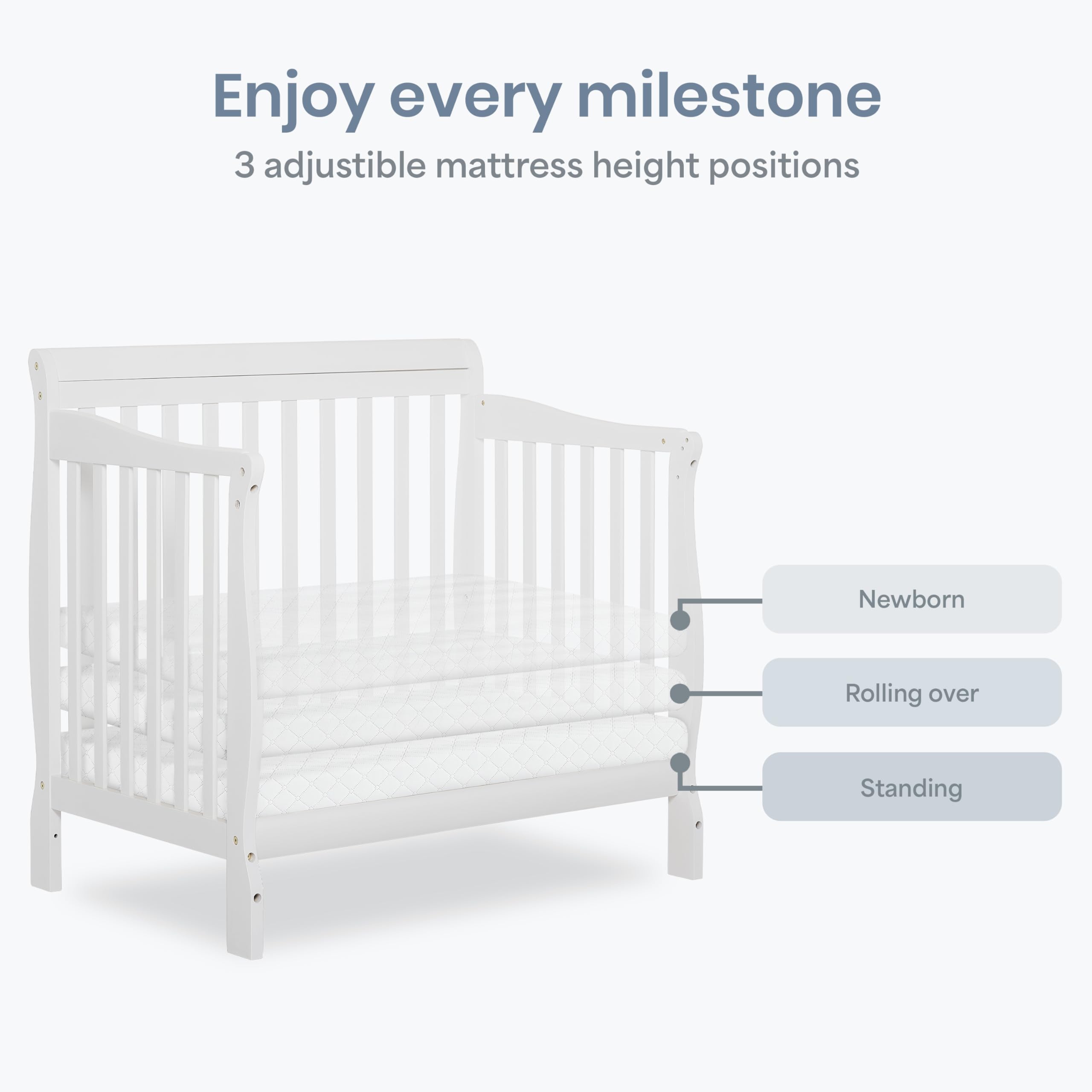 Aden mini crib dimensions 39x28x37 inches