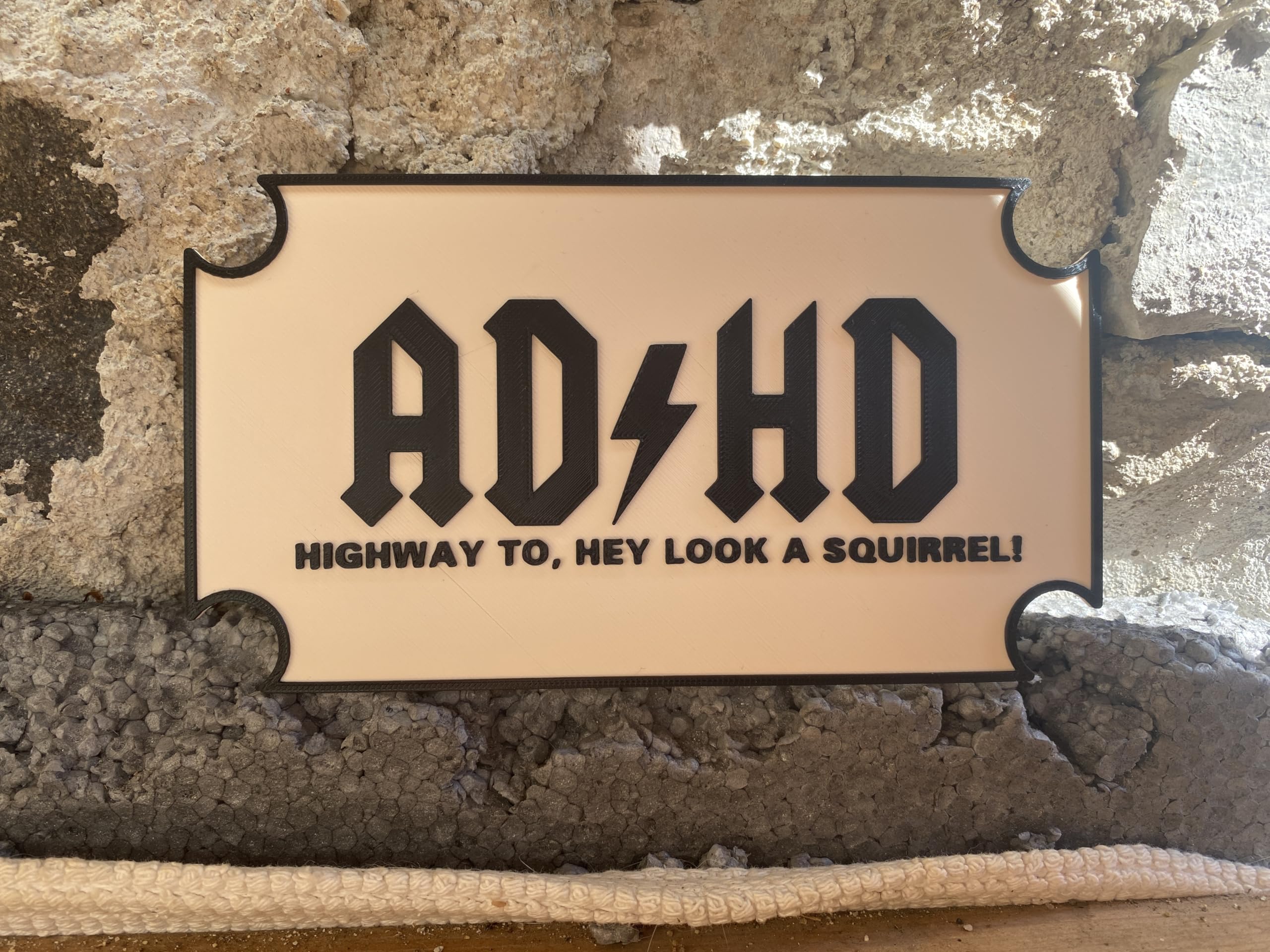 ADHD Squirrel sign office decor for classroom or study area