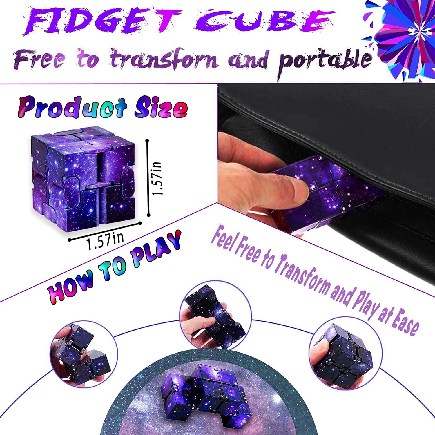 Portable fidget toy for home office travel