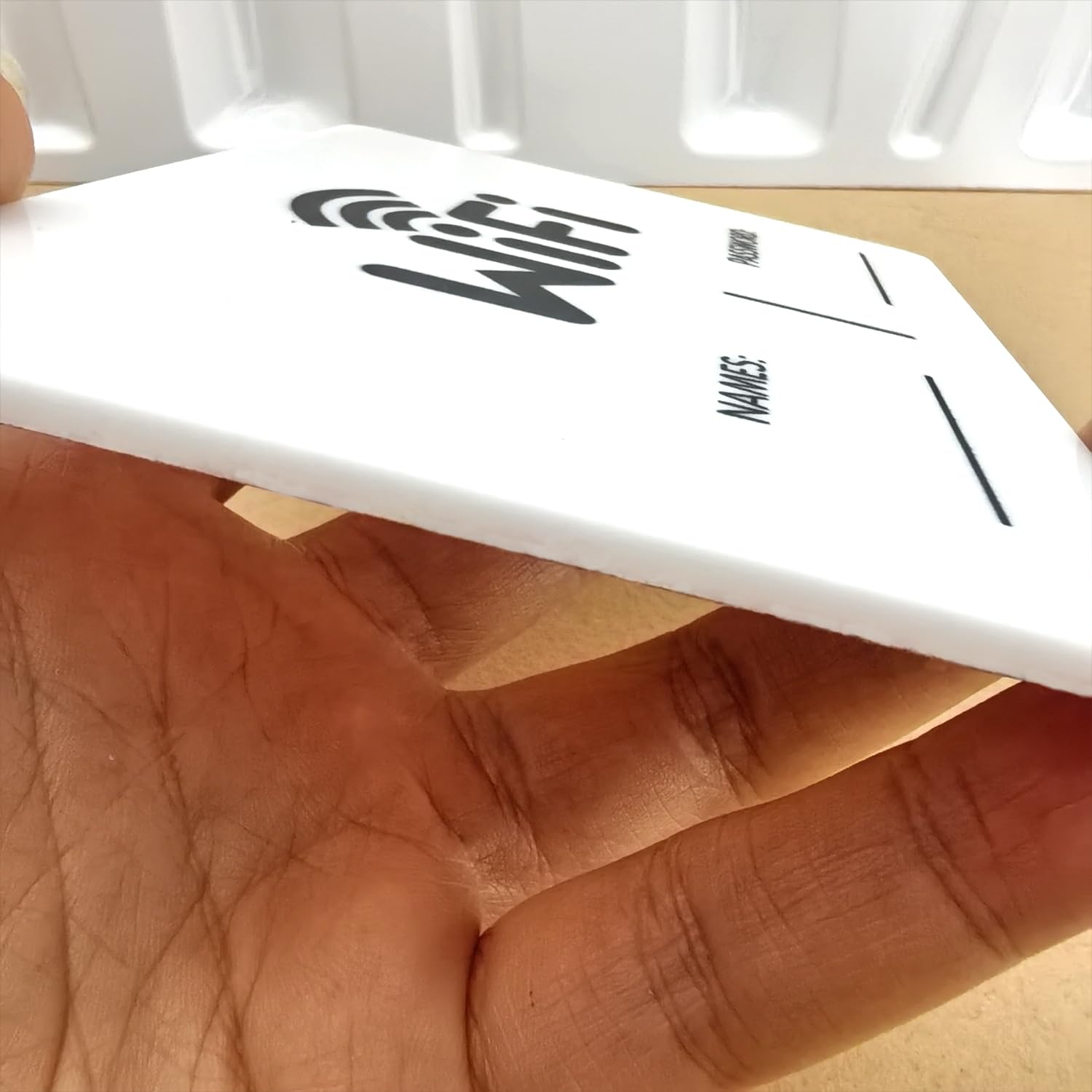Non magnetic surface mounting with included adhesive