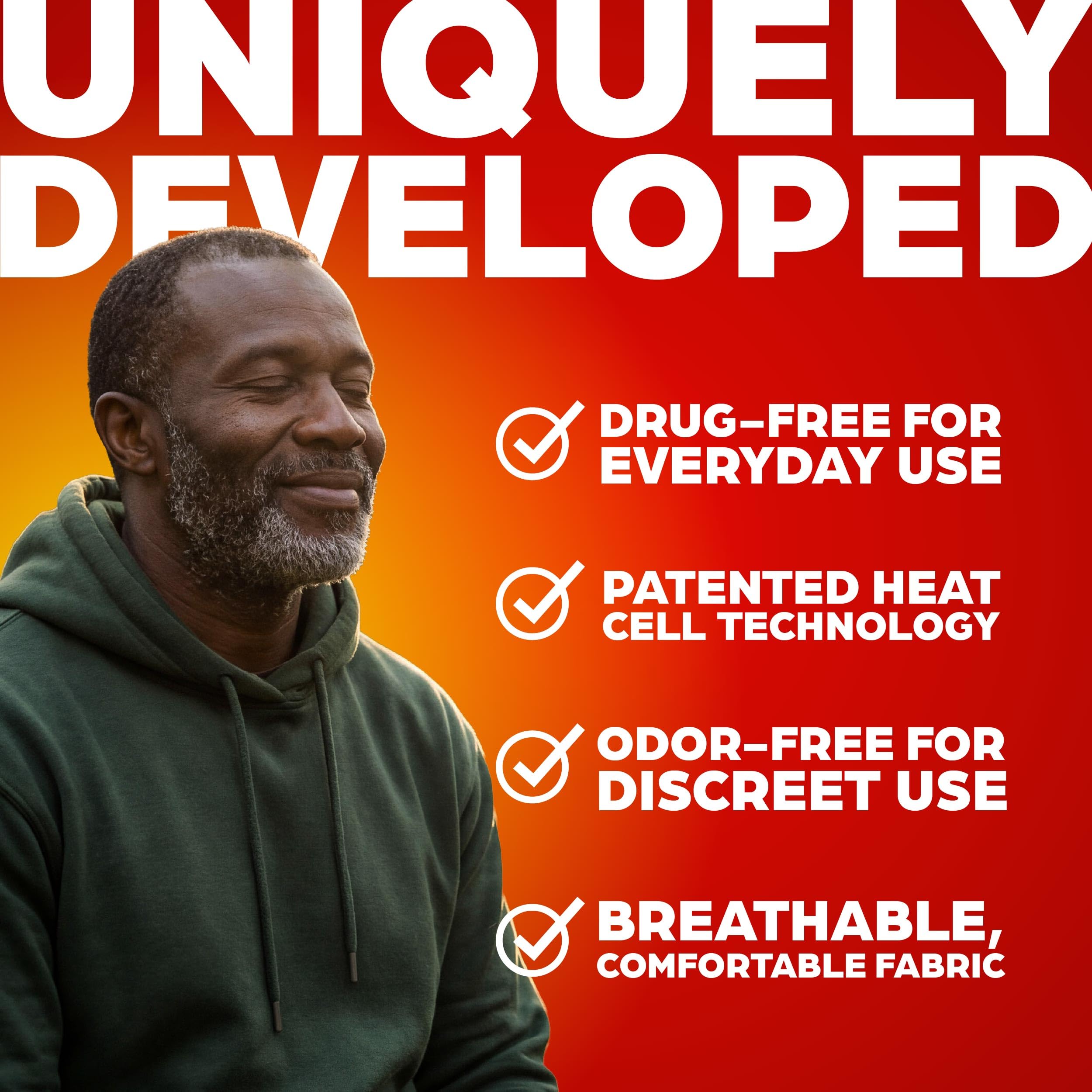 Adhesive cord-free ThermaCare heat wrap