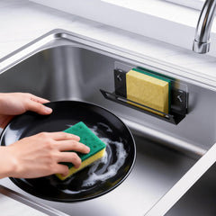 Rustproof 304 stainless steel sponge organizer on wall