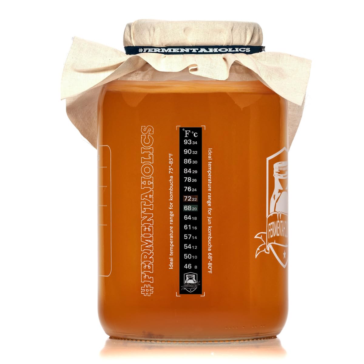 Compact adhesive thermometer for fermentation batches