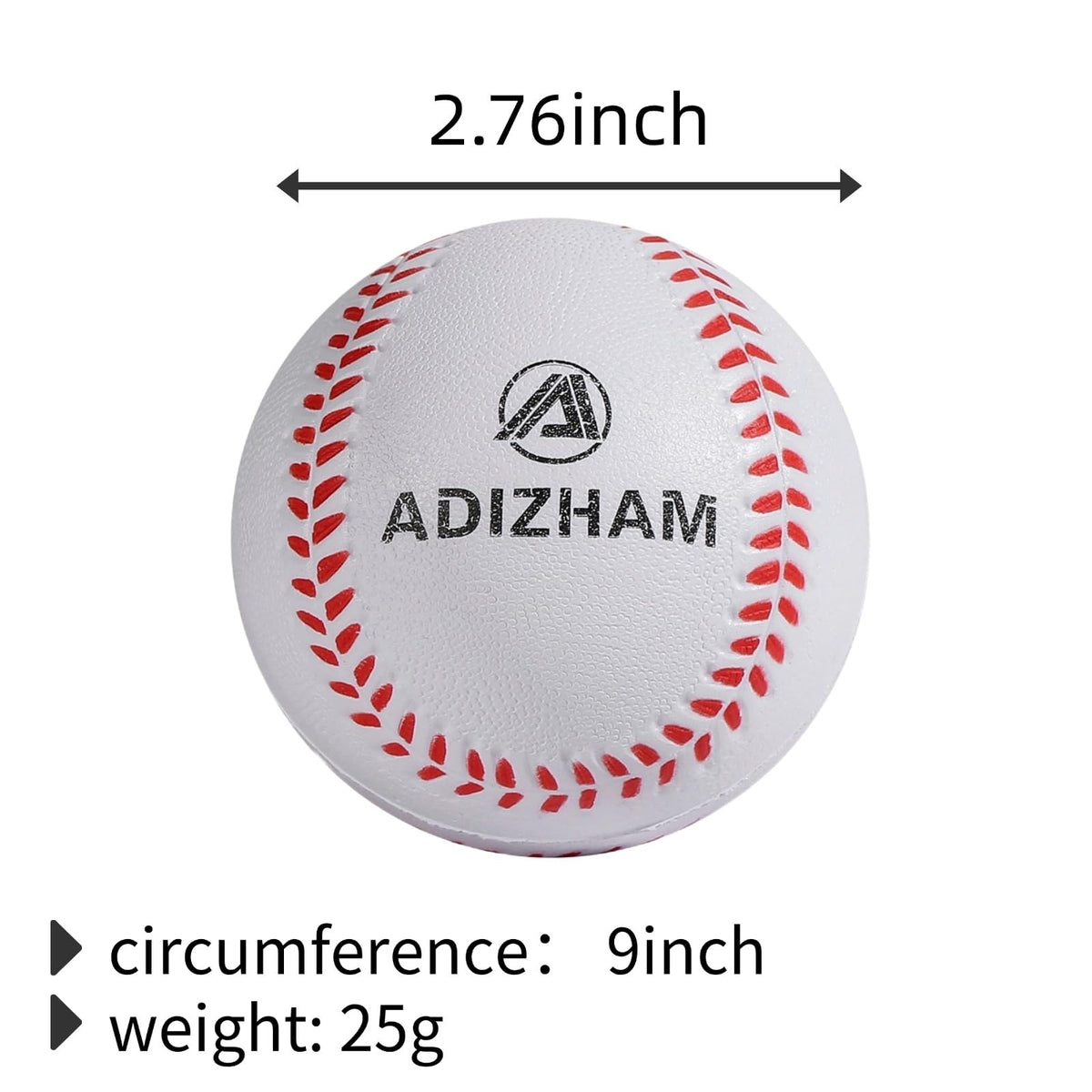 ADIZHAM foam baseballs 12 pack 9 inch size for youth practice