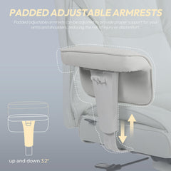 Adjustable padded armrests detail