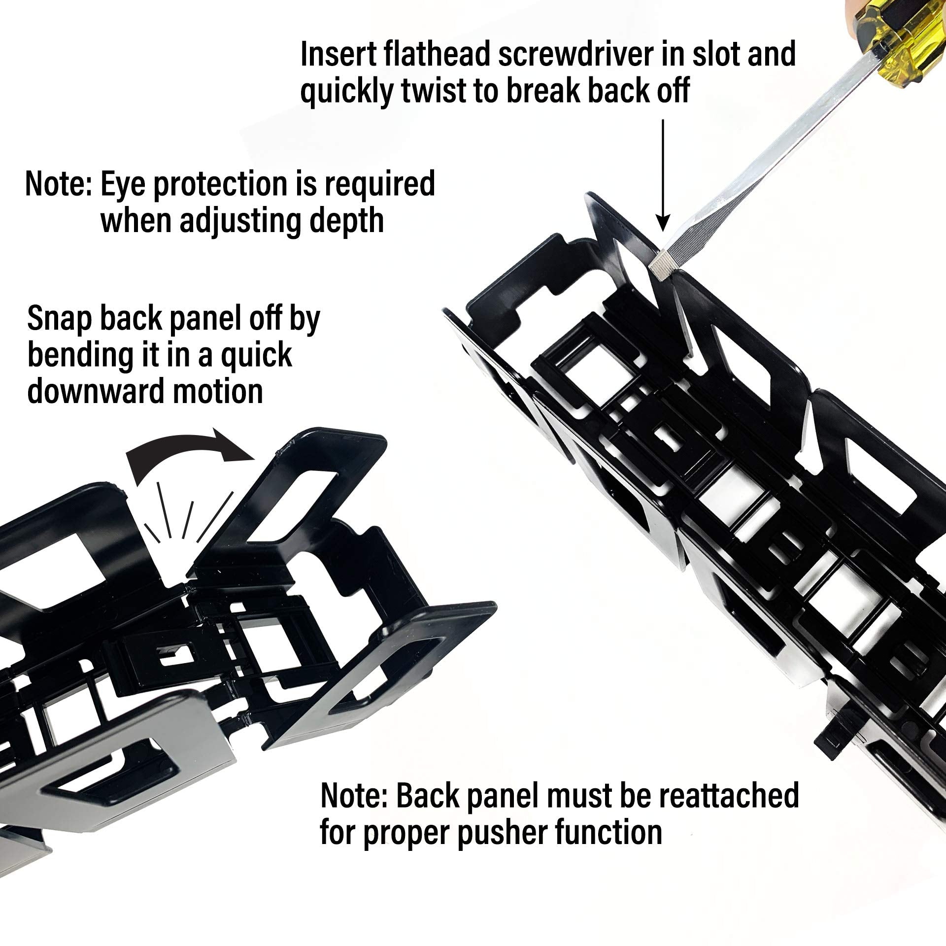 Adjustable back panel for fridge organizer
