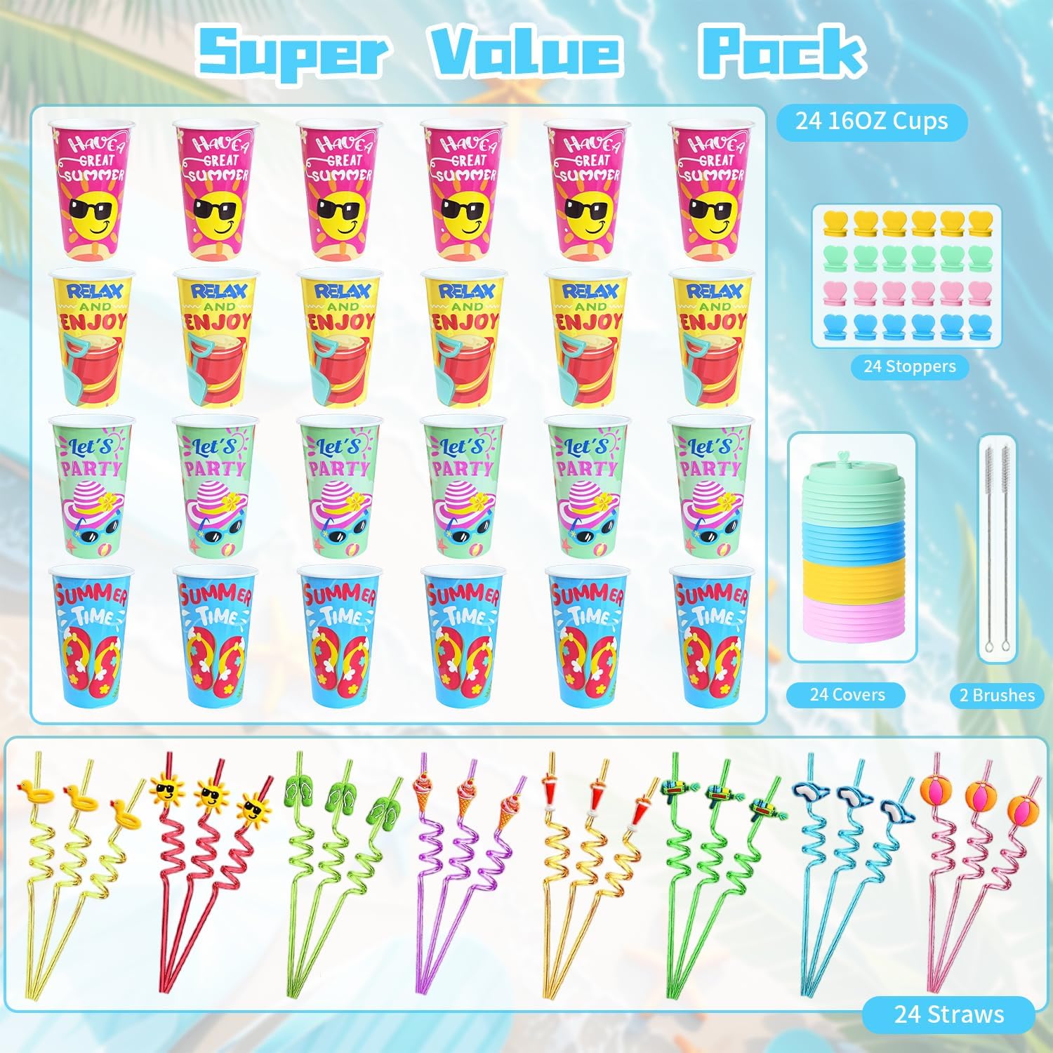 Adjustable beach pattern cups without tools