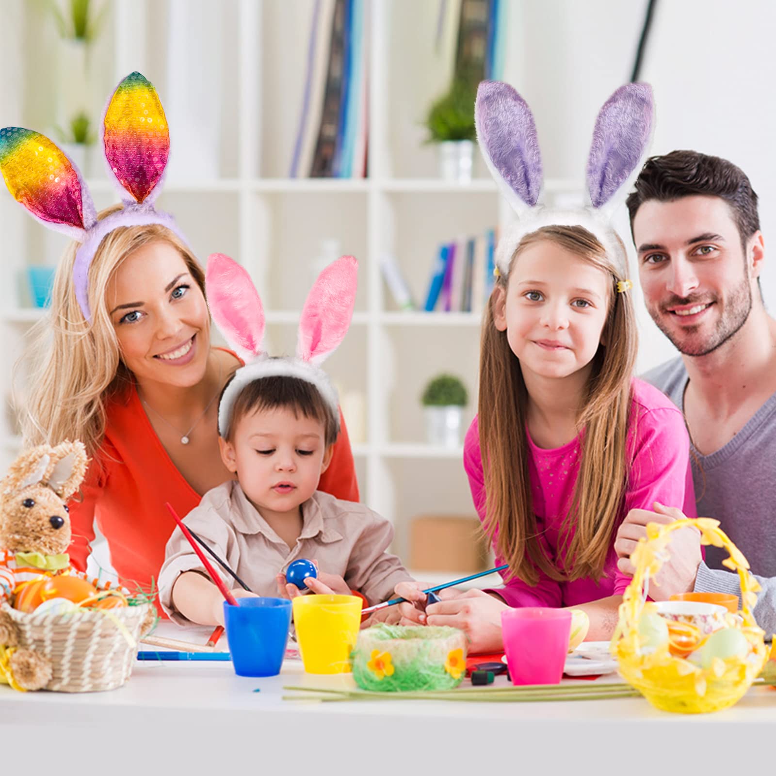12-pack MGparty bunny ear headbands for gifting