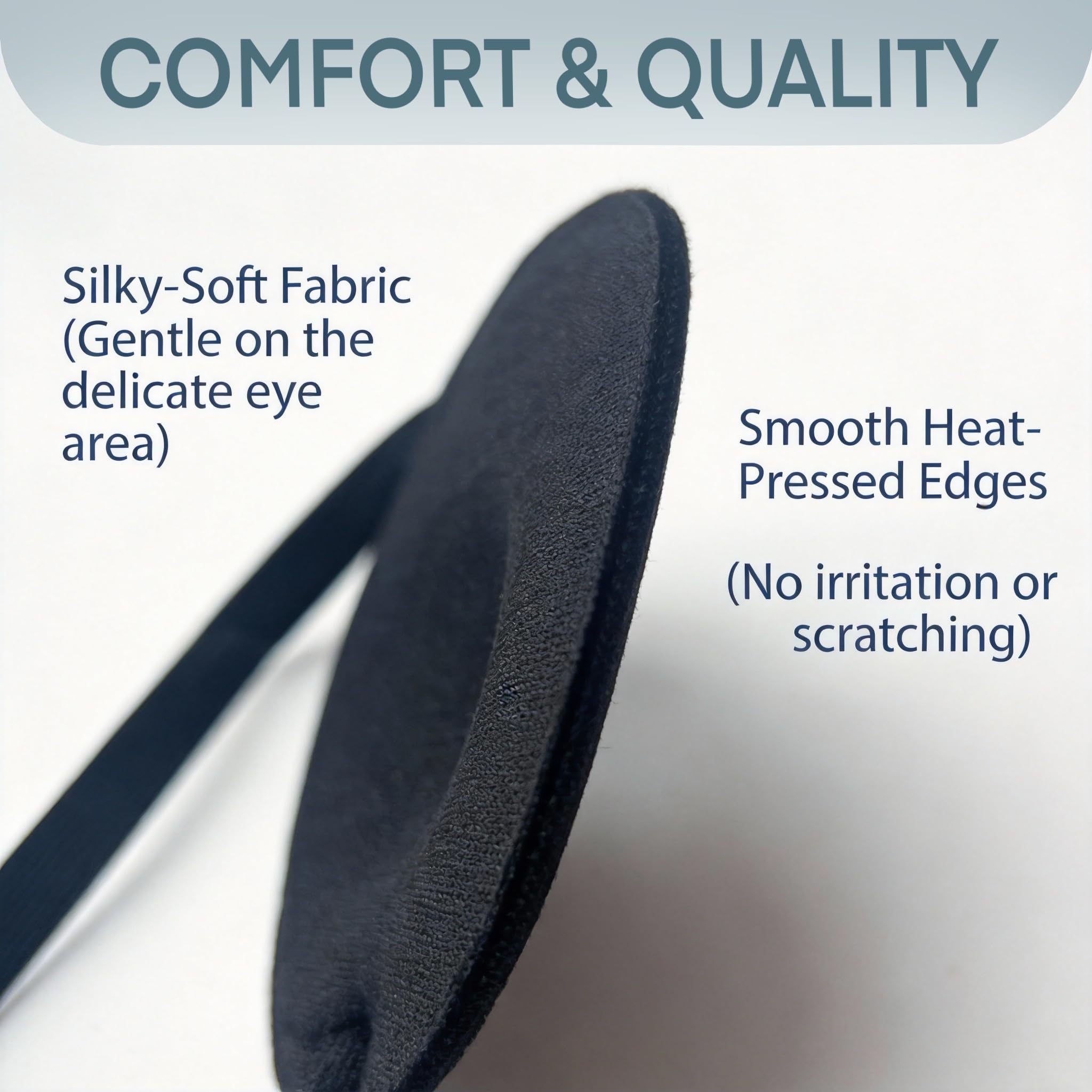 Elastic adjustable strap with buckle for secure wear under glasses