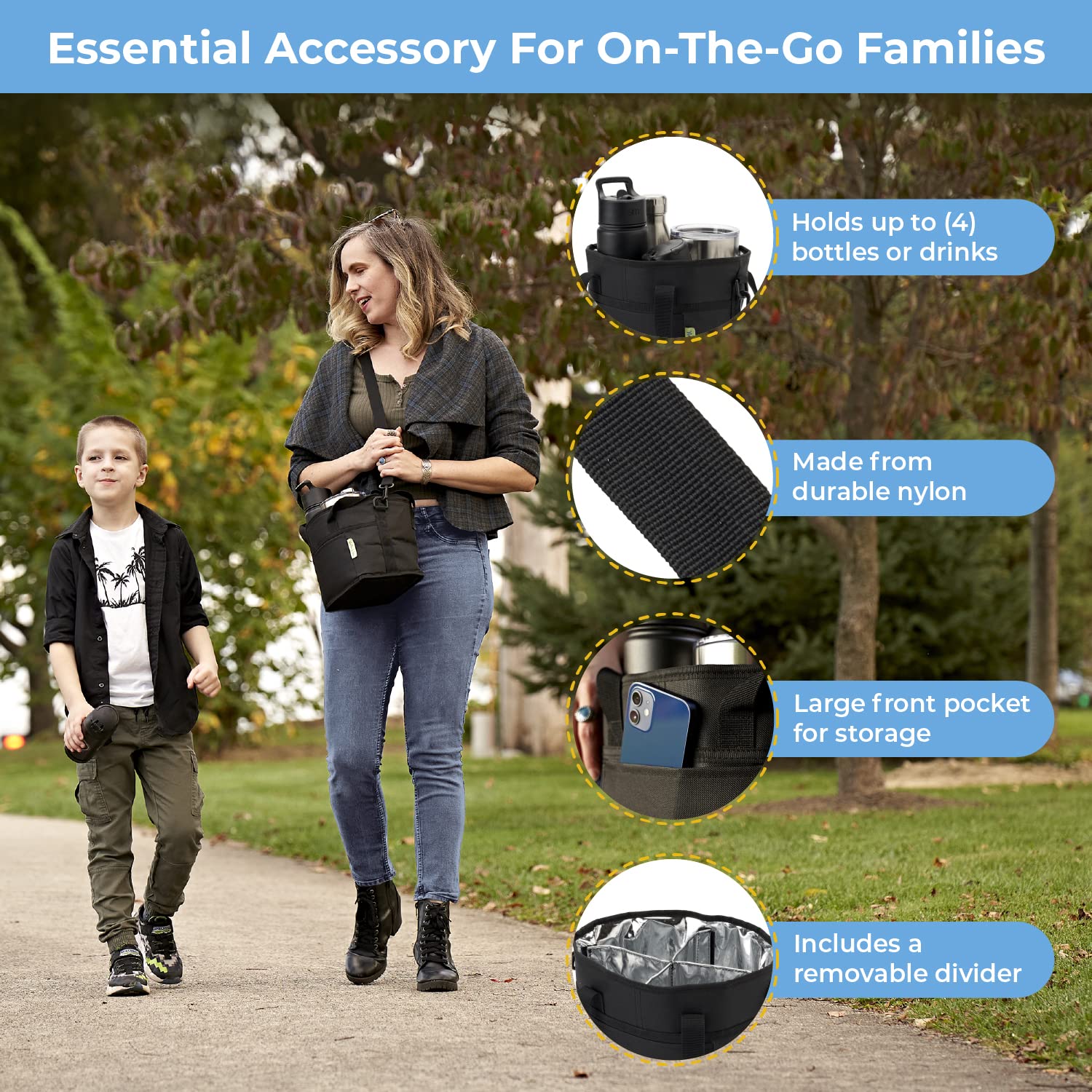 adjustable fits large and small drinks