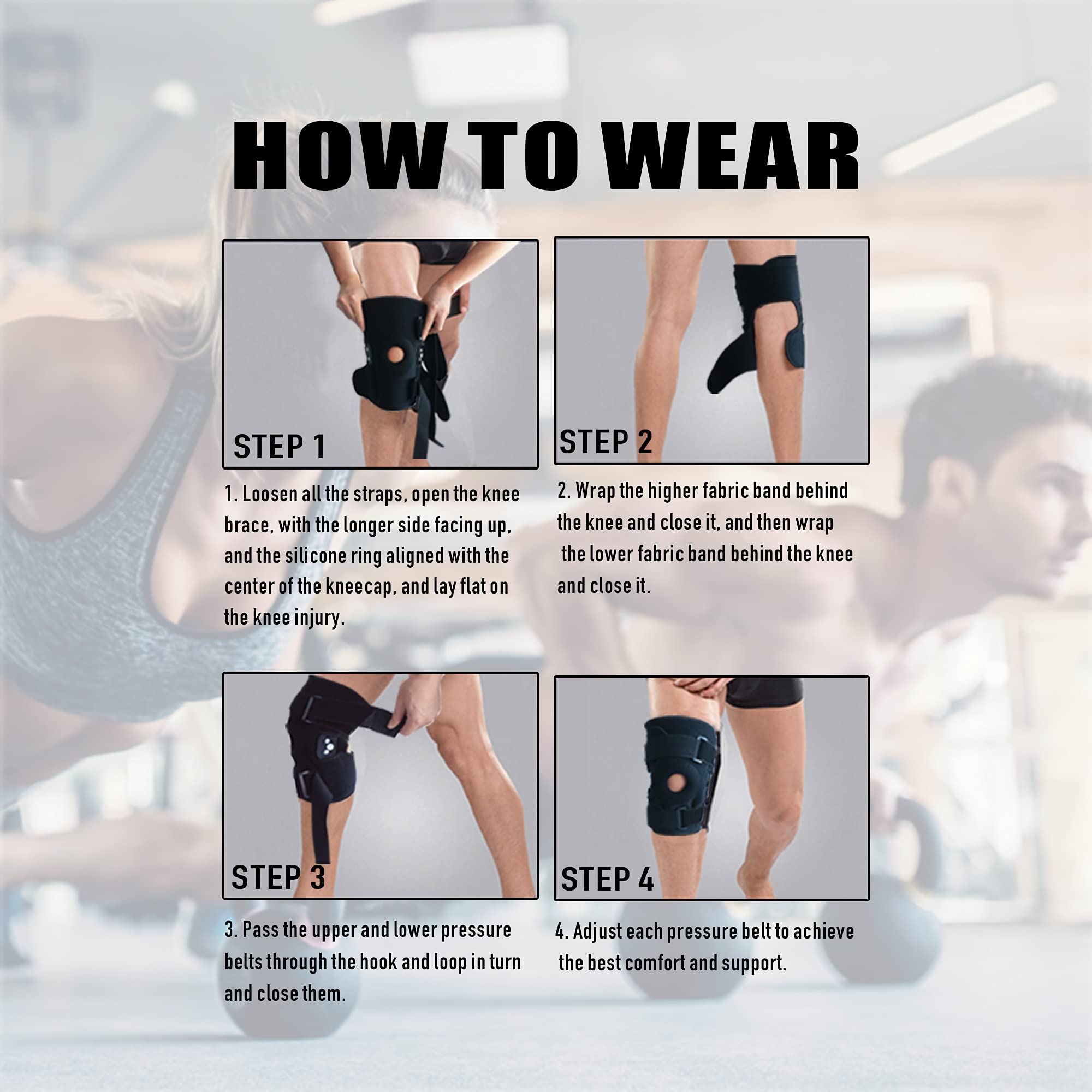 Knee brace suitable for running and other sports