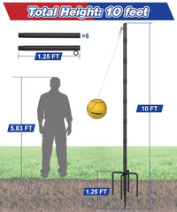 8-inch regulation tether ball with pump included