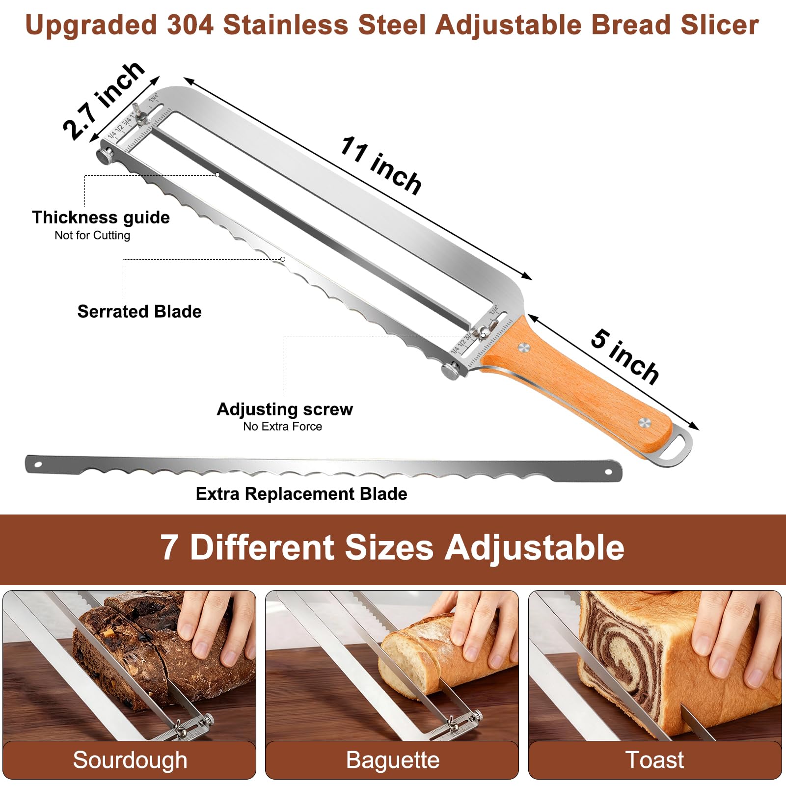 Ergonomic handle bread knife for comfortable slicing
