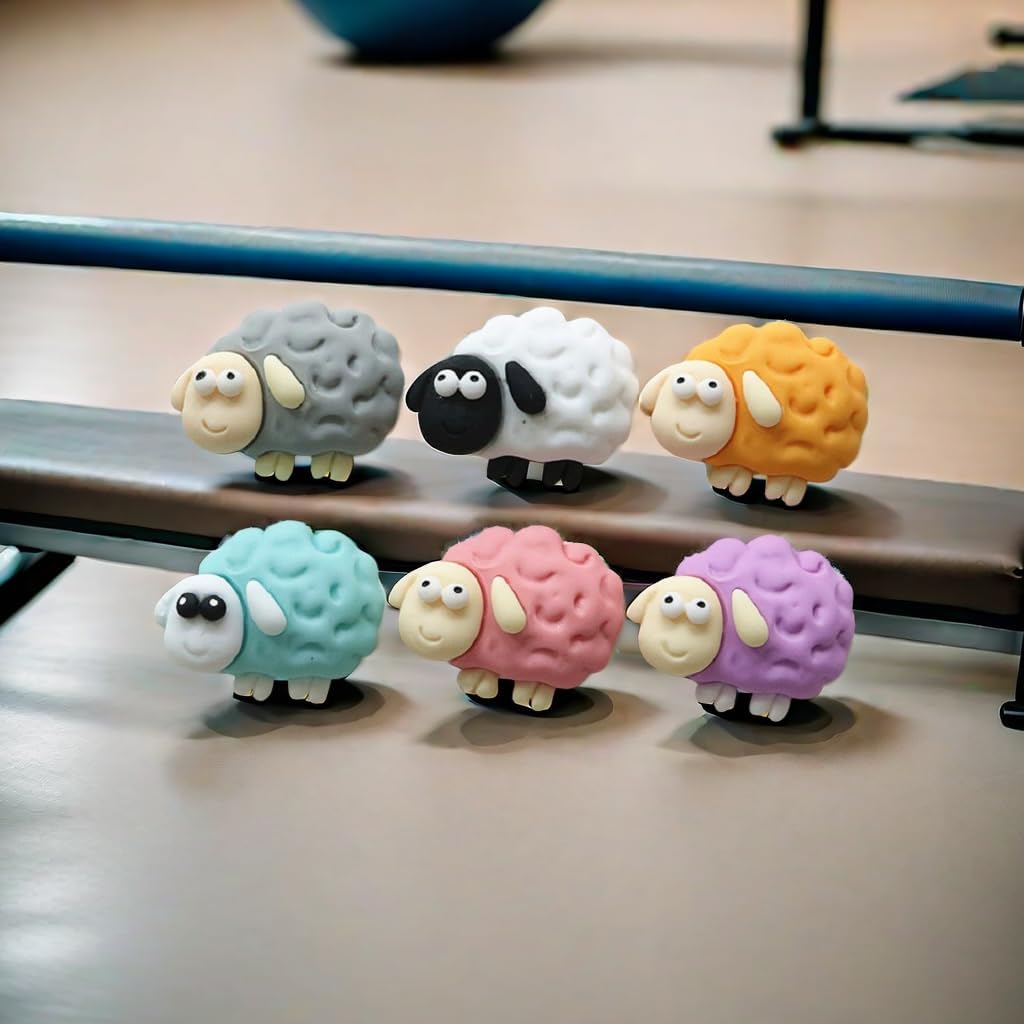 Cute sheep magnets set for metal surfaces